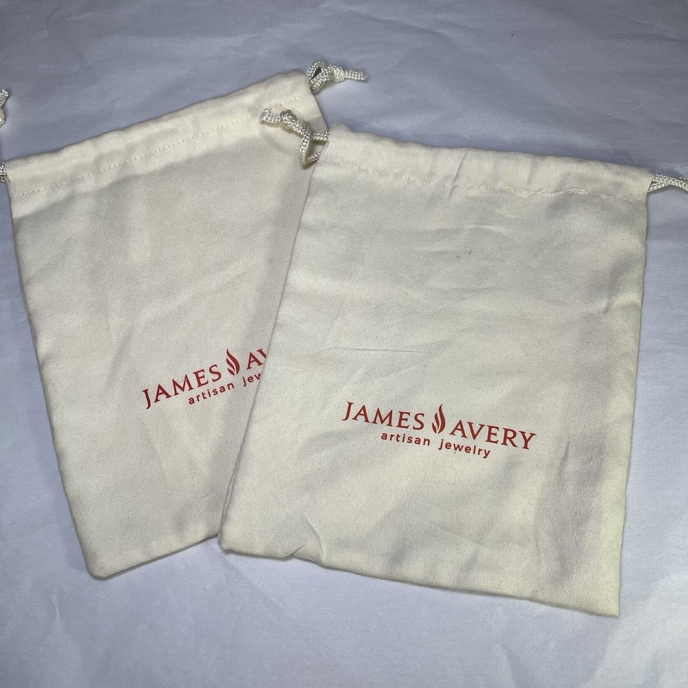 2‎ James Avery Drawstring Gift Keepsake Pouch Storage Travel Dust Bags Jewelry